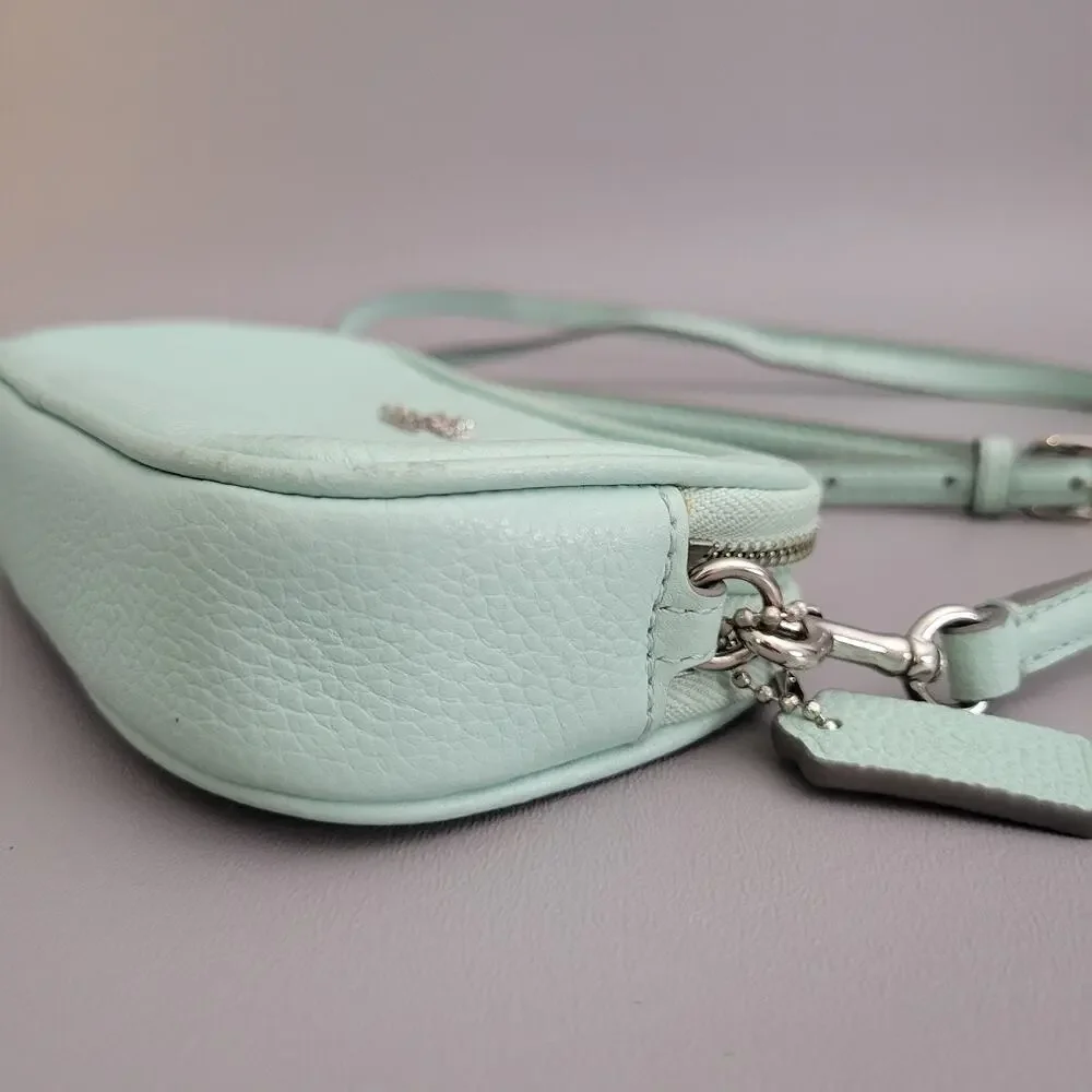 Coach Jes Tiffany Blue crossbody Double Zip Mini
